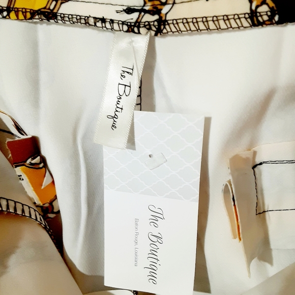 CHAIN Print Multicolored Ankle Pants NWT - Picture 7 of 12